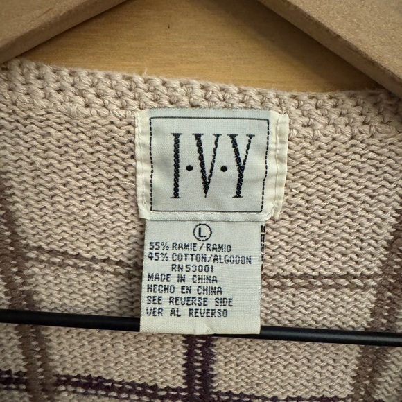 Vintage Ivy Large Embroidered Floral Rose Sweater Vest Cottagecore Grandma Fall - Picture 10 of 10